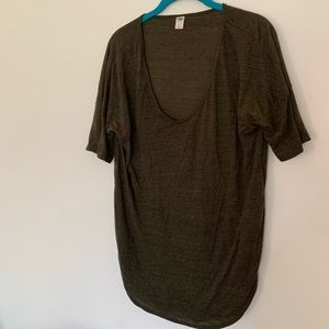 Large olive green tunic